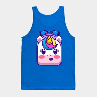 Cute Unicorn Backpack Cartoon Tank Top